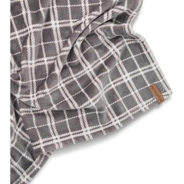 Фото - Леженка Pet Fashion Bliss 2 серый клетчатый 70.5х94 см (4823082441310)