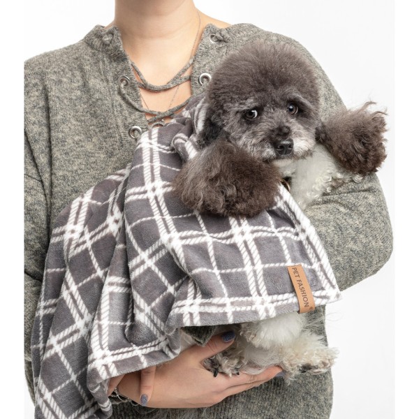 Фото - Леженка Pet Fashion Bliss 2 серый клетчатый 70.5х94 см (4823082441310)