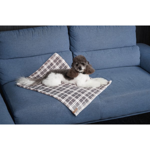 Фото - Леженка Pet Fashion Bliss 2 серый клетчатый 70.5х94 см (4823082441310)