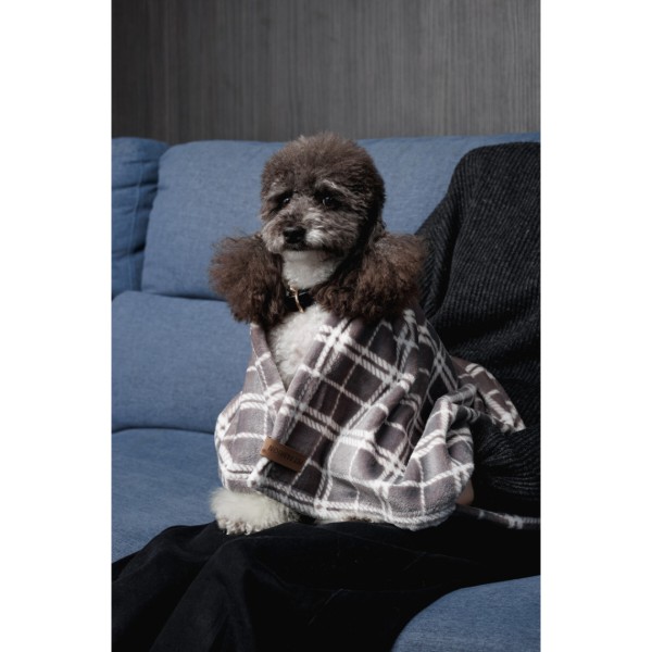 Фото - Леженка Pet Fashion Bliss 2 серый клетчатый 70.5х94 см (4823082441310)
