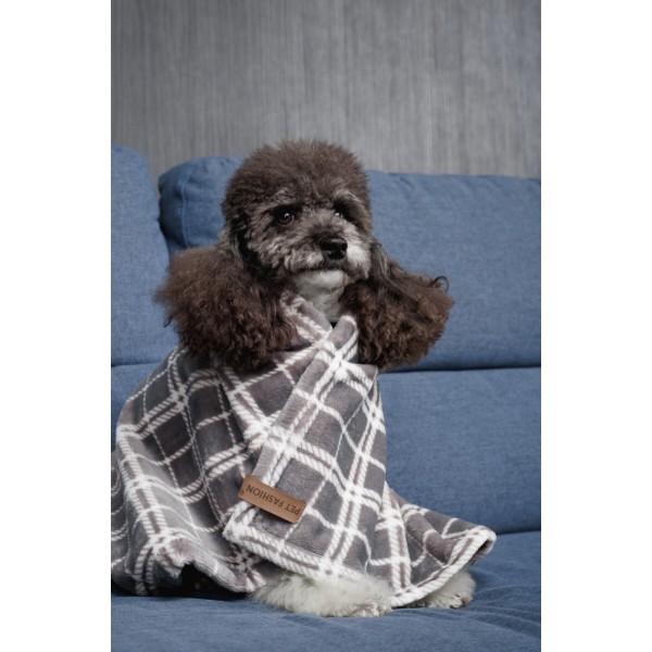 Фото - Леженка Pet Fashion Bliss 2 серый клетчатый 70.5х94 см (4823082441310)