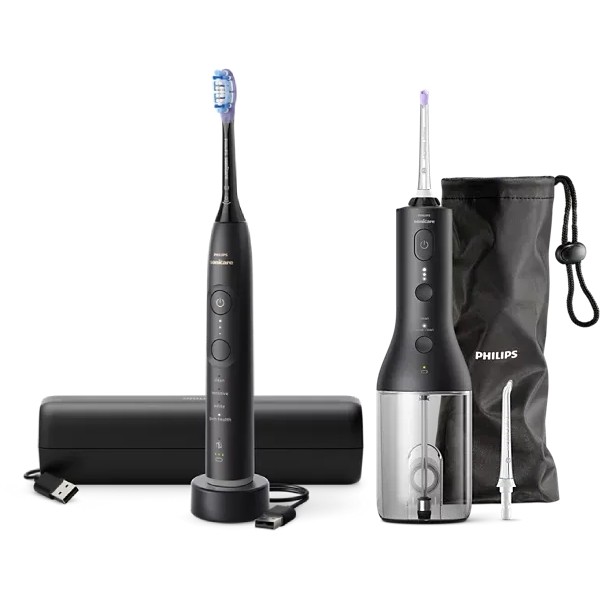 Фото - Комплект техники Philips Ирригатор Sonicare HX3826/33 Cordless Power Flosser + Зубная щетка электрическая Sonicare HX7421/01 серии 7100