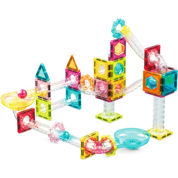 Фото - Магнитный конструктор Picasso Tiles MINI DIAMOND MARBLE RUN TRACK SET на 60 деталей (28299)