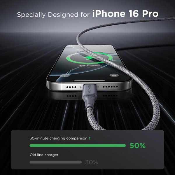 Фото - Кабель Pisen NoirSync USB-A TO USB-C 12W Cable Grey (TC-FC31-1000)