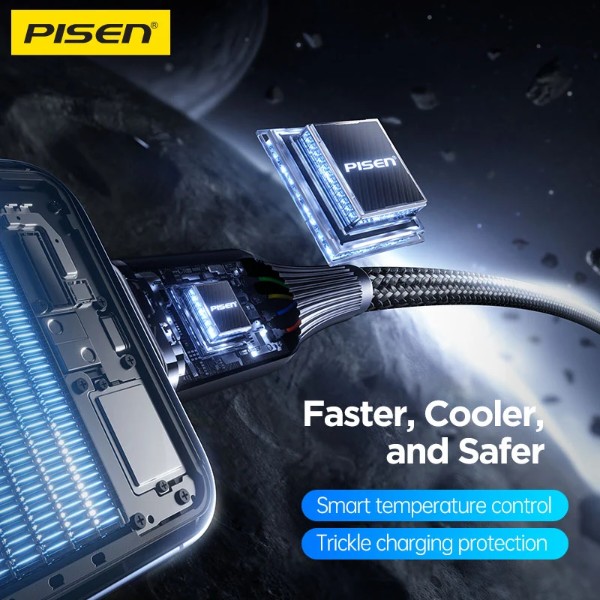 Фото - Кабель Pisen NoirSync USB-C TO Lightning 27W Cable Grey (CL-FC16-1000)