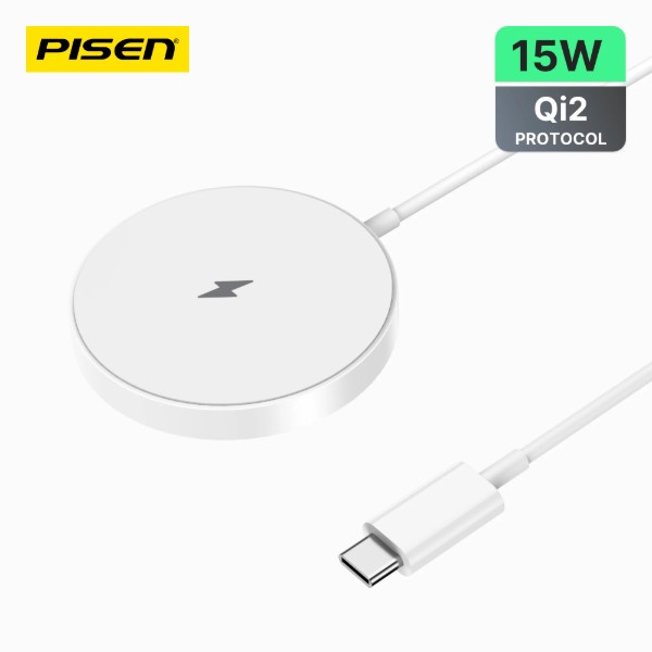 Фото - Беспроводное зарядное устройство Pisen Qi2 Magnetic Desktop Charging Base(Lite) (TP-C74)
