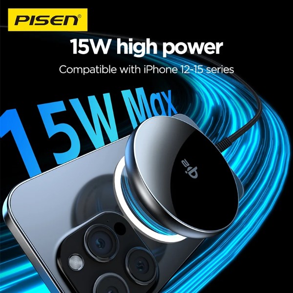 Фото - Беспроводное зарядное устройство Pisen Qi2 Magnetic Desktop Charging Base (TP-C56)