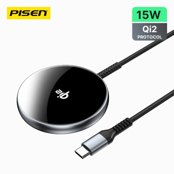 Фото - Беспроводное зарядное устройство Pisen Qi2 Magnetic Desktop Charging Base (TP-C56)