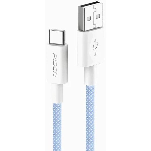Фото - Кабель Pisen Vivid Series Type-C Braided Data Charging Cable 2M White (AC03-2000)