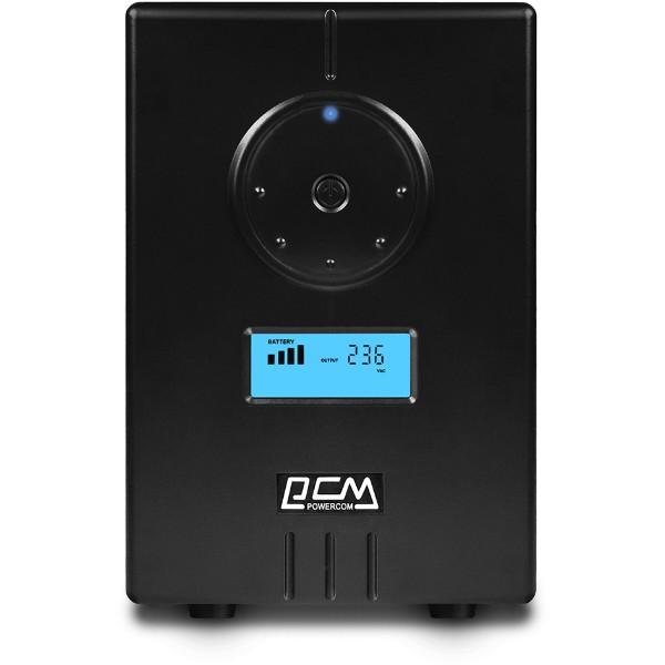 Фото - Джерело безперебійного живлення Powercom 1800 Вт, 2хEURO Schuko, AVR, LCD, USB (INF-3000)