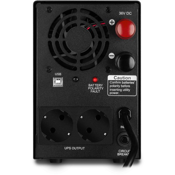 Фото - Джерело безперебійного живлення Powercom 1800 Вт, 2хEURO Schuko, AVR, LCD, USB (INF-3000)