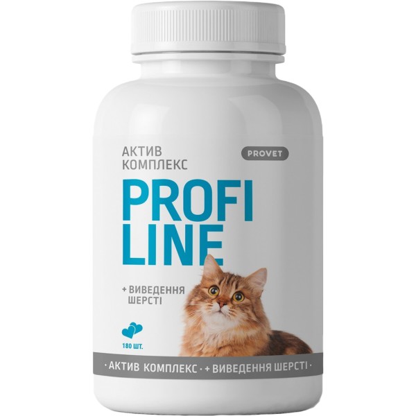 Фото - Витамины для кошек ProVET PROFILINE АКТИВ комплекс и вывод шерсти 180 шт. (4823082431601)