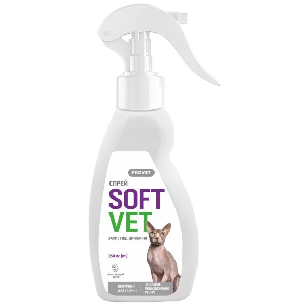 Фото - Спрей для кошек ProVET SOFTVET защита от царапания 250 мл (4823082440184)