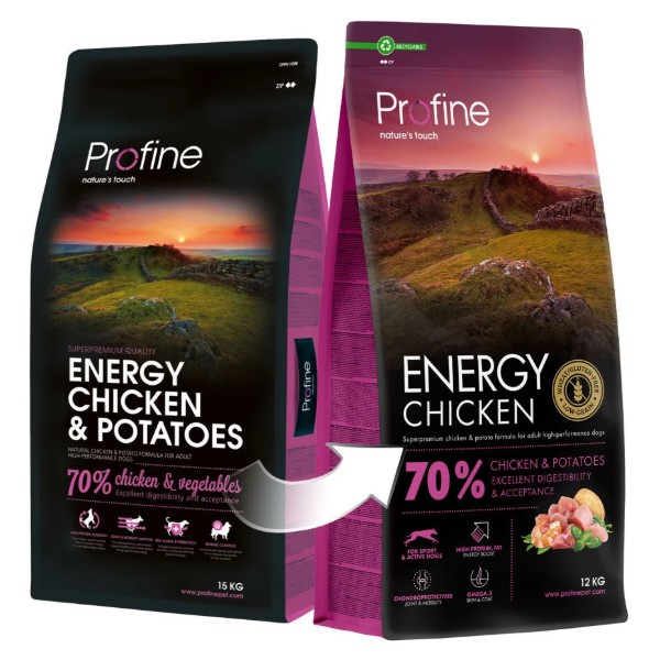 Фото - Сухой корм для собак Profine Energy Chicken and Potatoes 12 кг (8595602570058)
