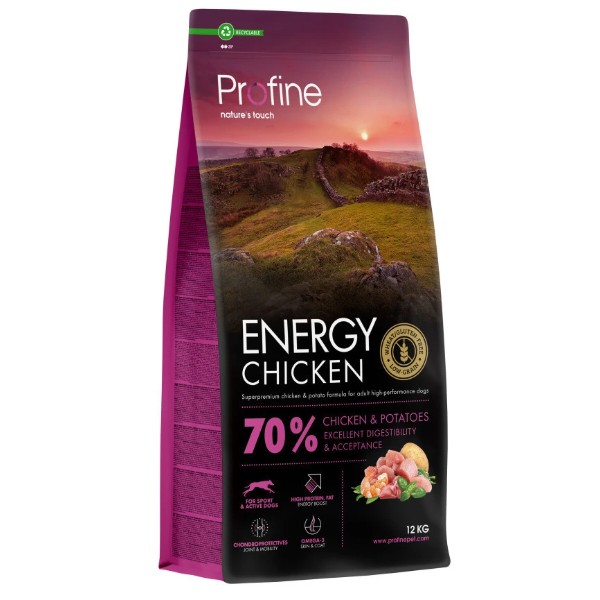 Фото - Сухой корм для собак Profine Energy Chicken and Potatoes 12 кг (8595602570058)