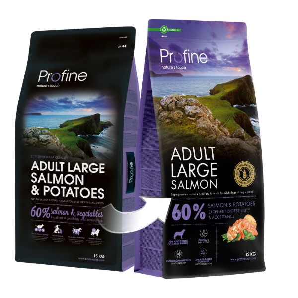 Фото - Сухий корм для собак Profine Large Salmon and Potatoes 12 кг (8595602569519)