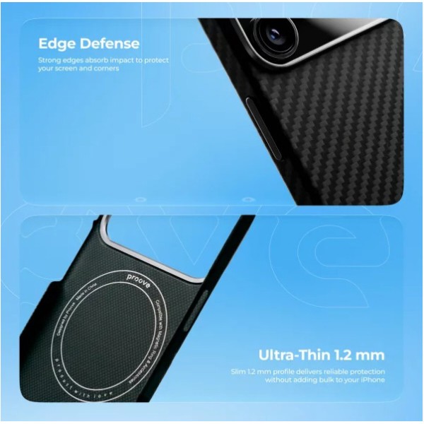 Фото - Чехол для смартфона Proove Carbon Slim with Magnetic Ring iPhone 14 Pro full black (57535)