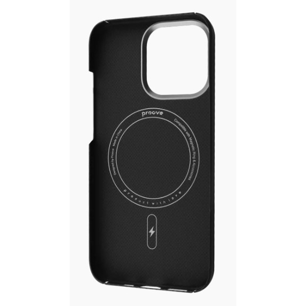 Фото - Чехол для смартфона Proove Carbon Slim with Magnetic Ring iPhone 14 Pro full black (57535)