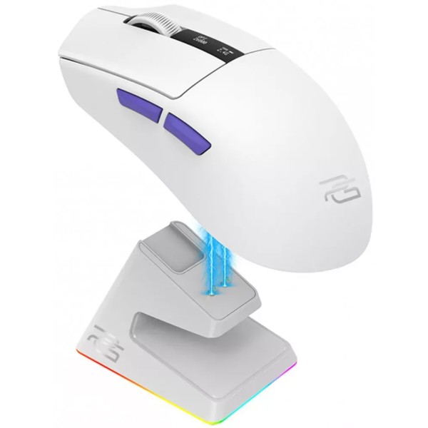 Фото - Мышь беспроводная игровая Proove Gaming Jester 8K with Charging Dock white/purple (WMJSCD022017)