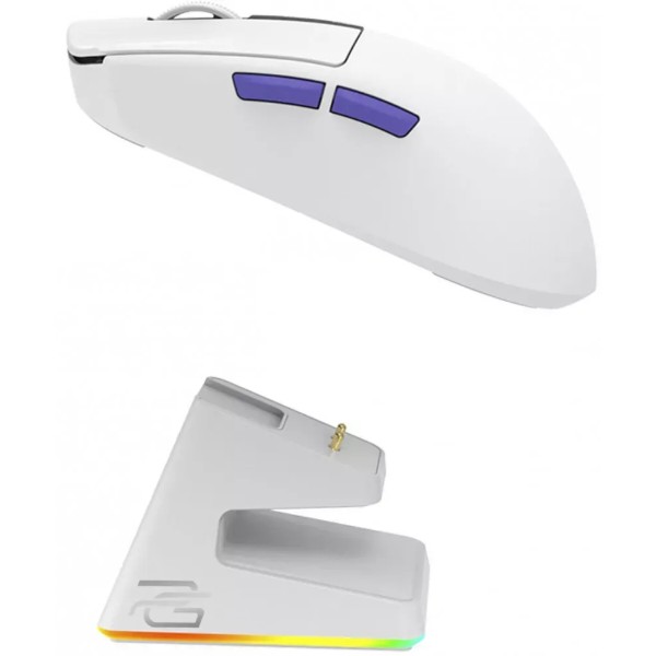 Фото - Мышь беспроводная игровая Proove Gaming Jester 8K with Charging Dock white/purple (WMJSCD022017)