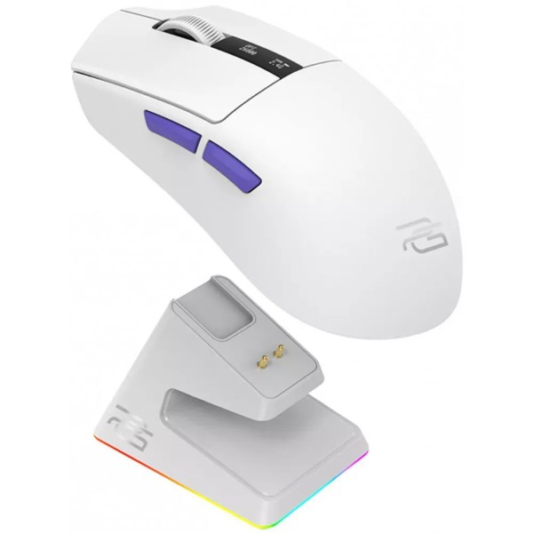 Фото - Мышь беспроводная игровая Proove Gaming Jester 8K with Charging Dock white/purple (WMJSCD022017)