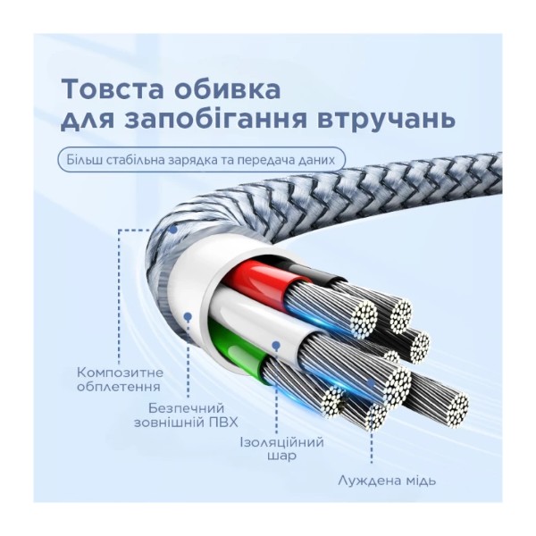 Фото - Кабель Remax Jany Series USB - micro USB, 1m Silver (RC-124m)