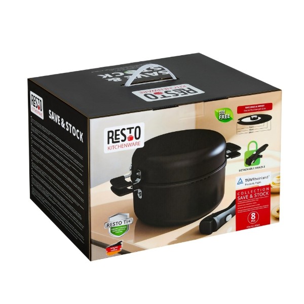 Фото - Набор посуды RESTO 8 пр. серия SAVE & STOCK черный (95800)