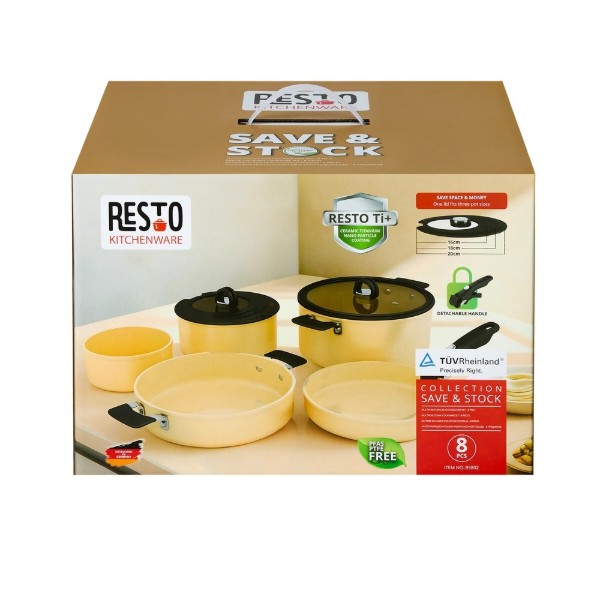 Фото - Набор посуды RESTO 8 пр. серия SAVE & STOCK бежевый (95802)