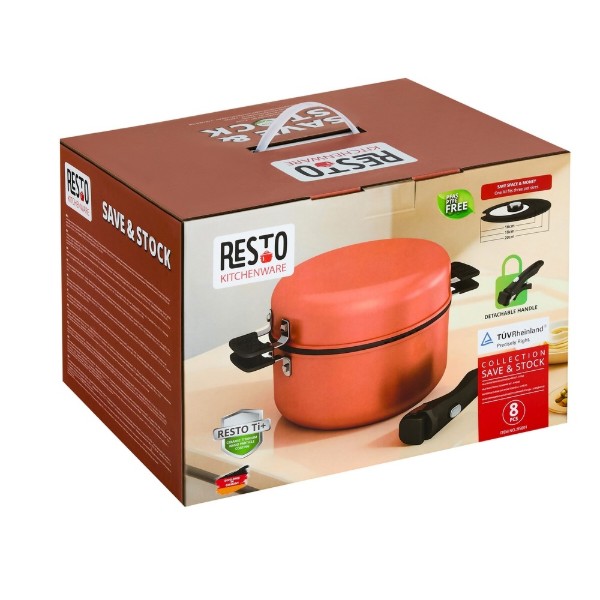 Фото - Набор посуды RESTO 8 пр. серия SAVE & STOCK терракотовый (95801)