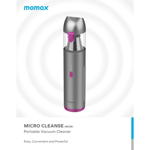 Фото - Пылесос ручной для дома Momax Micro Cleanse RO3E Rose/Grey