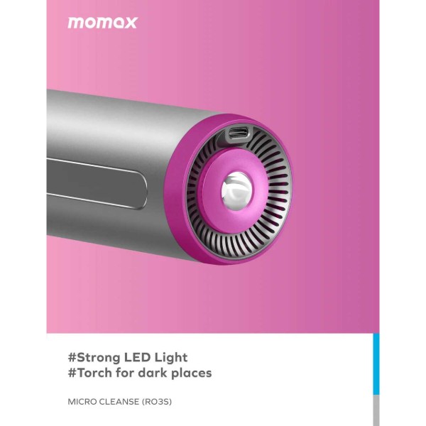 Фото - Пылесос ручной для дома Momax Micro Cleanse RO3E Rose/Grey