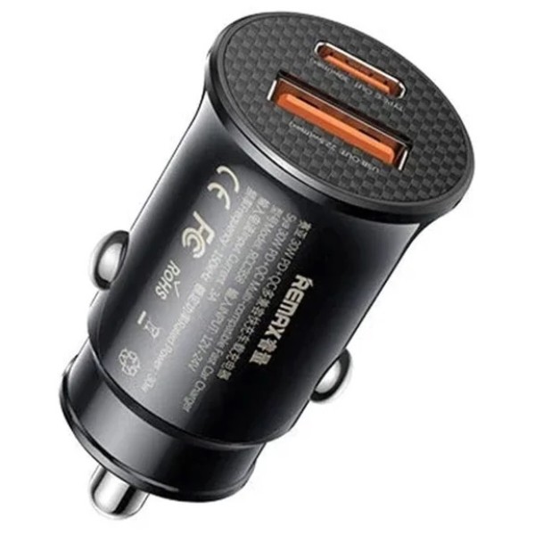 Фото - Автомобильное зарядное устройство Remax Siya Series 30W PD+QC 1C+1A RCC358 Black (6954851217466) Фото - Автомобильное зарядное устройство Remax Siya Series 30W PD+QC 1C+1A RCC358 Black (6954851217466)