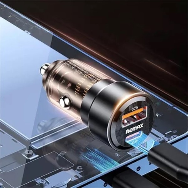Фото - Автомобильное зарядное устройство Remax Walking Series 75W PD+QC 1C+1A RCC360 Black (6954851209133)