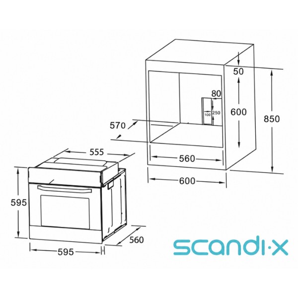 Фото - Духова шафа Scandix BOS76B