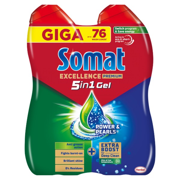 Фото - Гель для посудомийної машини Somat Exellence 684 + 684 мл
