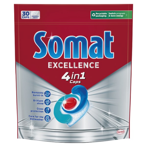 Фото - Таблетка для посудомоечной машины Somat Exellence 30 шт
