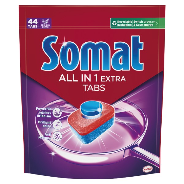 Фото - Таблетка для посудомоечной машины Somat All in 1 Extra 44 шт Фото - Таблетка для посудомоечной машины Somat All in 1 Extra 44 шт