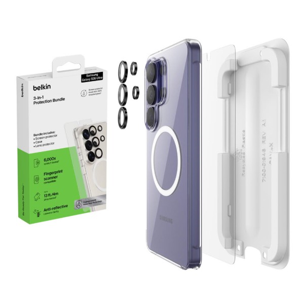 Фото - Чохол для смартфону Belkin 3в1 для Samsung Galaxy S26 Ultra (скло, захист камери) 1 Pack (BUA004HQ)