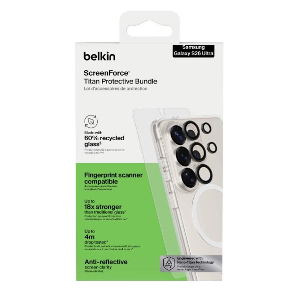 Фото - Чохол для смартфону Belkin 3в1 для Samsung Galaxy S26 Ultra (скло, захист камери) 1 Pack (BUA004HQ)