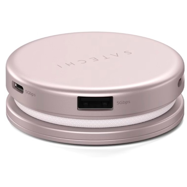 Фото - Хаб USB Satechi OntheGo 5-in-1 USB-C Multiport Adapter Blush (ST-POTG5P)