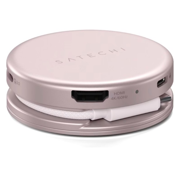 Фото - Хаб USB Satechi OntheGo 5-in-1 USB-C Multiport Adapter Blush (ST-POTG5P)