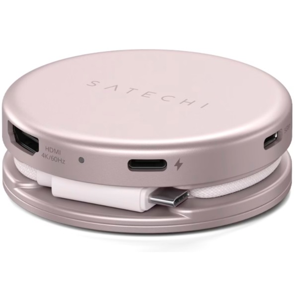 Фото - Хаб USB Satechi OntheGo 5-in-1 USB-C Multiport Adapter Blush (ST-POTG5P)