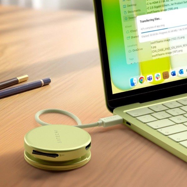 Фото - Хаб USB Satechi OntheGo 5-in-1 USB-C Multiport Adapter Citrus (ST-POTG5Y)