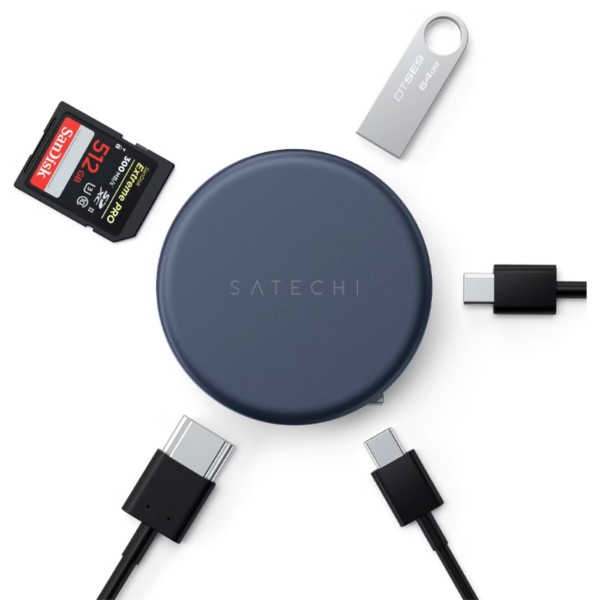 Фото - Хаб USB Satechi OntheGo 5-in-1 USB-C Multiport Adapter Indigo (ST-POTG5B)