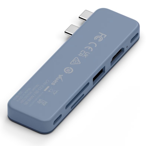 Фото - Хаб USB Satechi USB-C Snap Hub Multiport Adapter Indigo (ST-HUSNB)