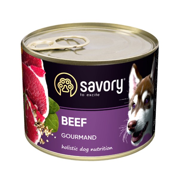 Фото - Паштет для собак Savory Dog Gourmand Beef для взрослых с говядиной 200 г (4820232630426)