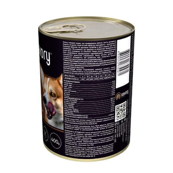 Фото - Влажный корм для собак Savory Dog Gourmand Duck 400 г (4820232630471)