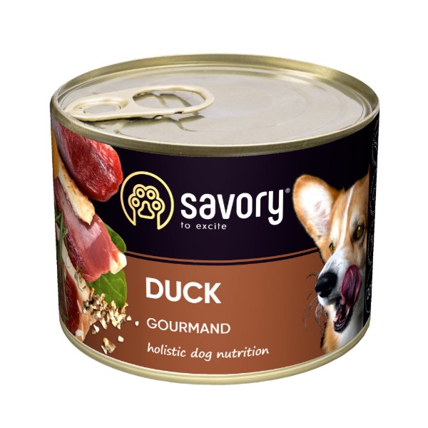 Фото - Паштет для собак Savory Dog Gourmand Duck для взрослых с уткой 200 г (4820232630464)