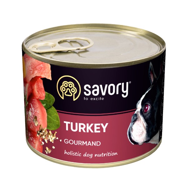 Фото - Паштет для собак Savory Dog Gourmand Turkey для взрослых с индейкой 200 г (4820232630501)