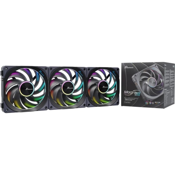 Фото - Корпусний вентилятор SeaSonic 120MM ARGB 3-PACK (MAGFLOW-ARGB-3)